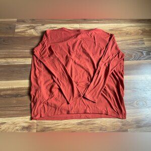 Lululemon Rust Red Dolman 3/4 Sleeve Performance Top | Lightweight | women’s L